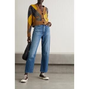 MOTHER Study Hover High Waist Straight Leg Jeans in Treating Myself